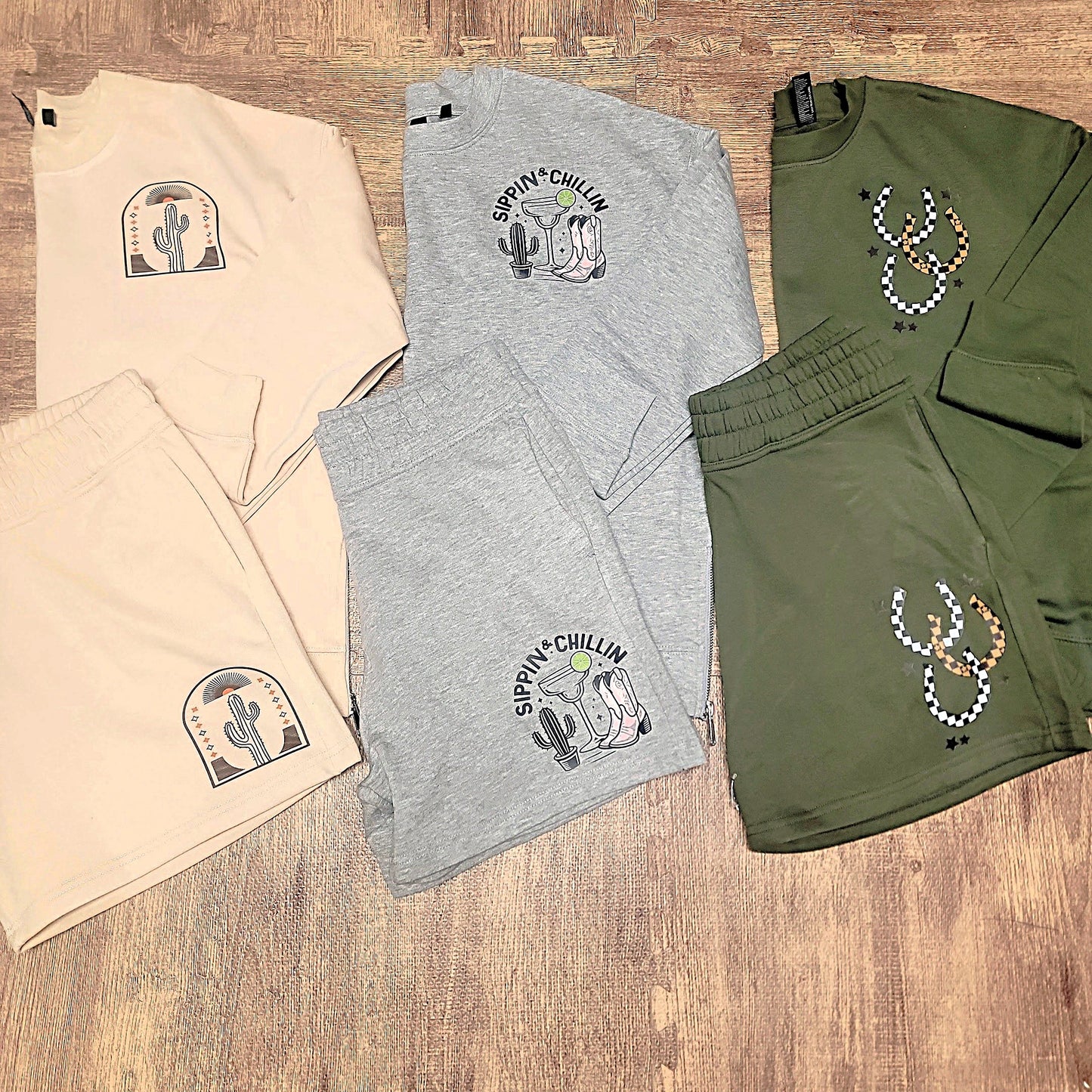 Western Loungewear Zipper Sets