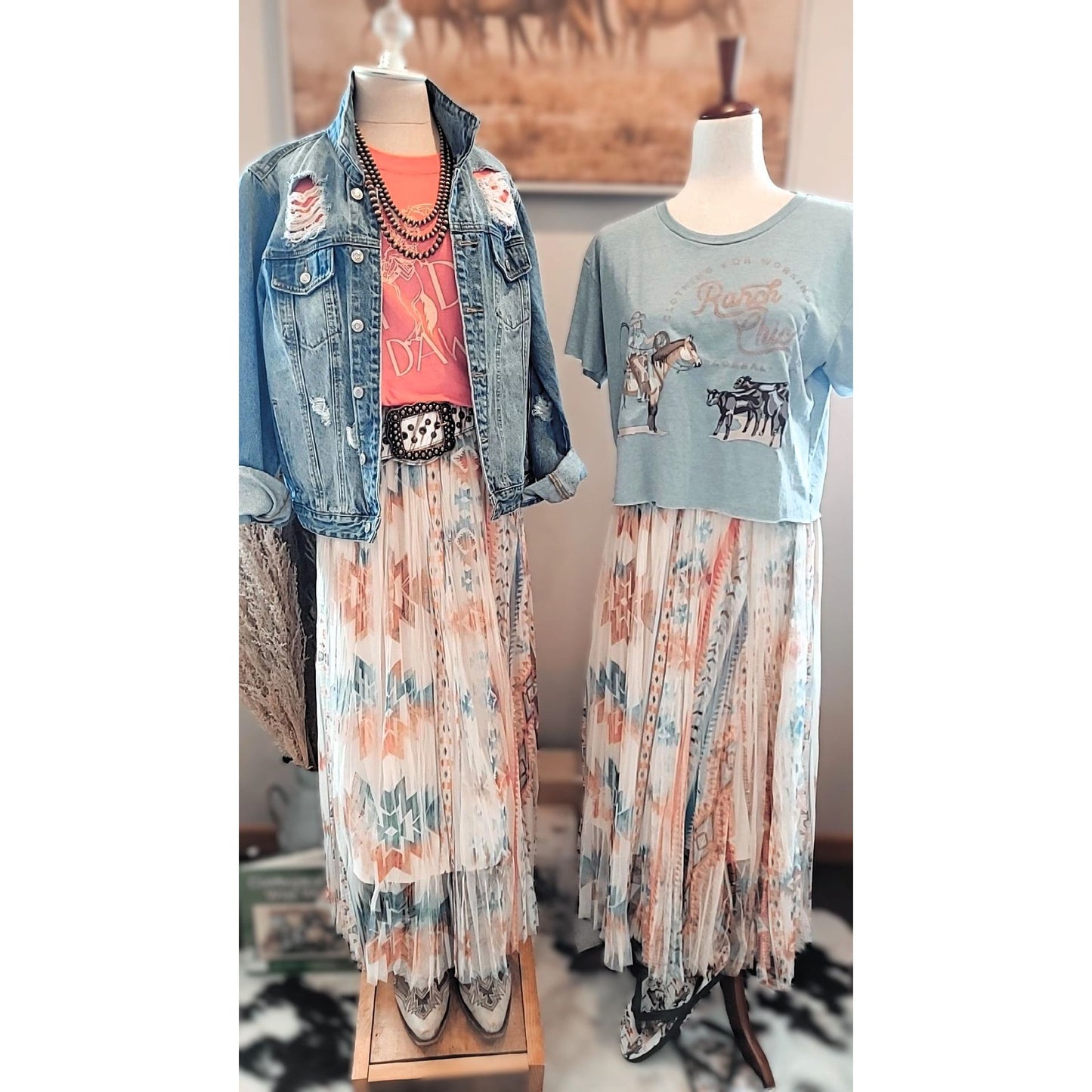 Sunset Geo Skirt