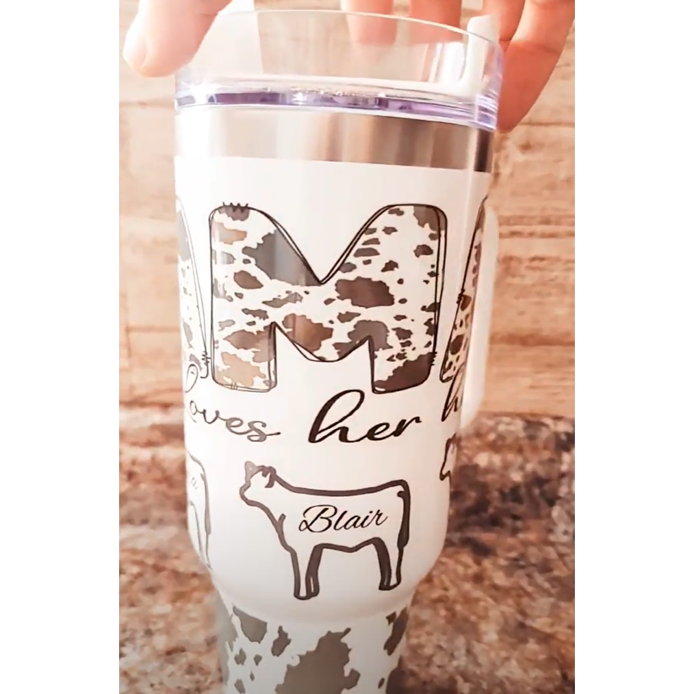 Mama Loves Herd Custom Tumbler