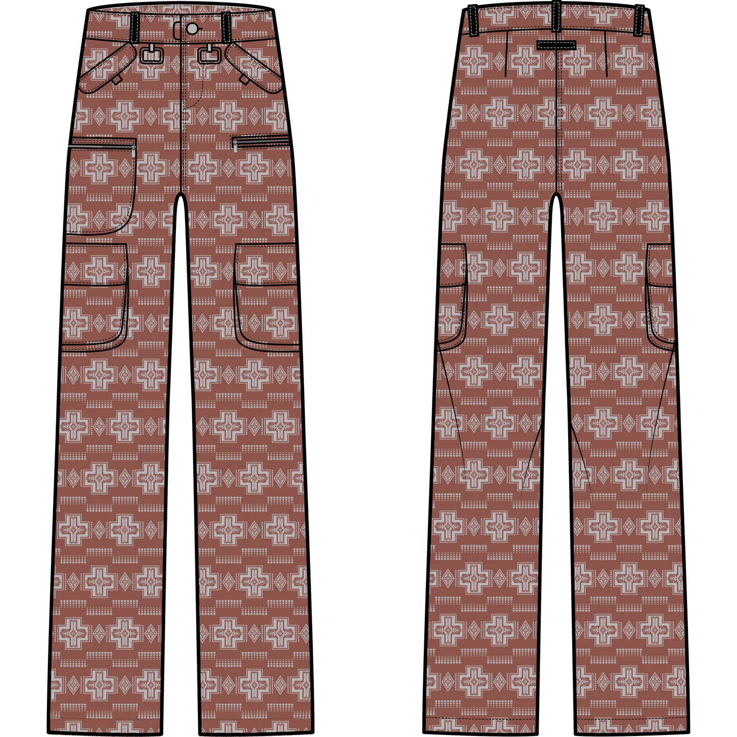 Western Women Snow Pants Clay
