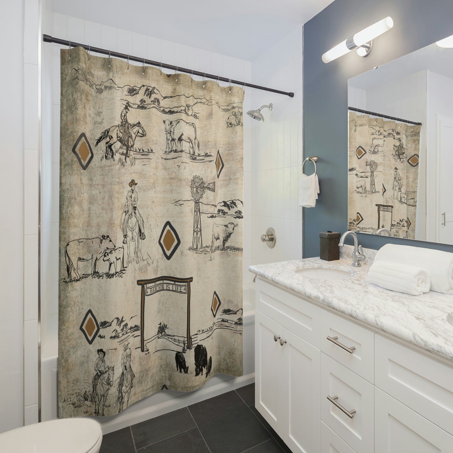 Pairs Shower Curtain