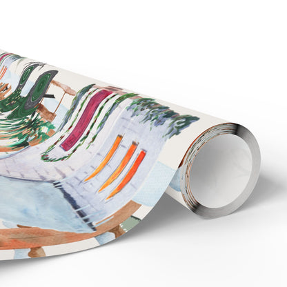 Church Tractor Christmas Wrapping Paper