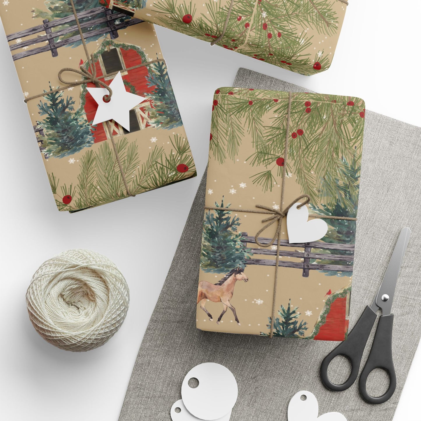 Horse Barn Wrapping Paper