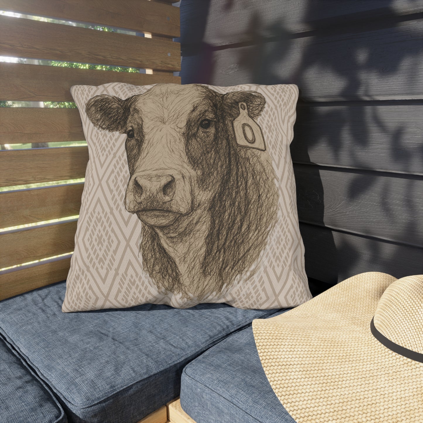 Baldie Patio Pillow