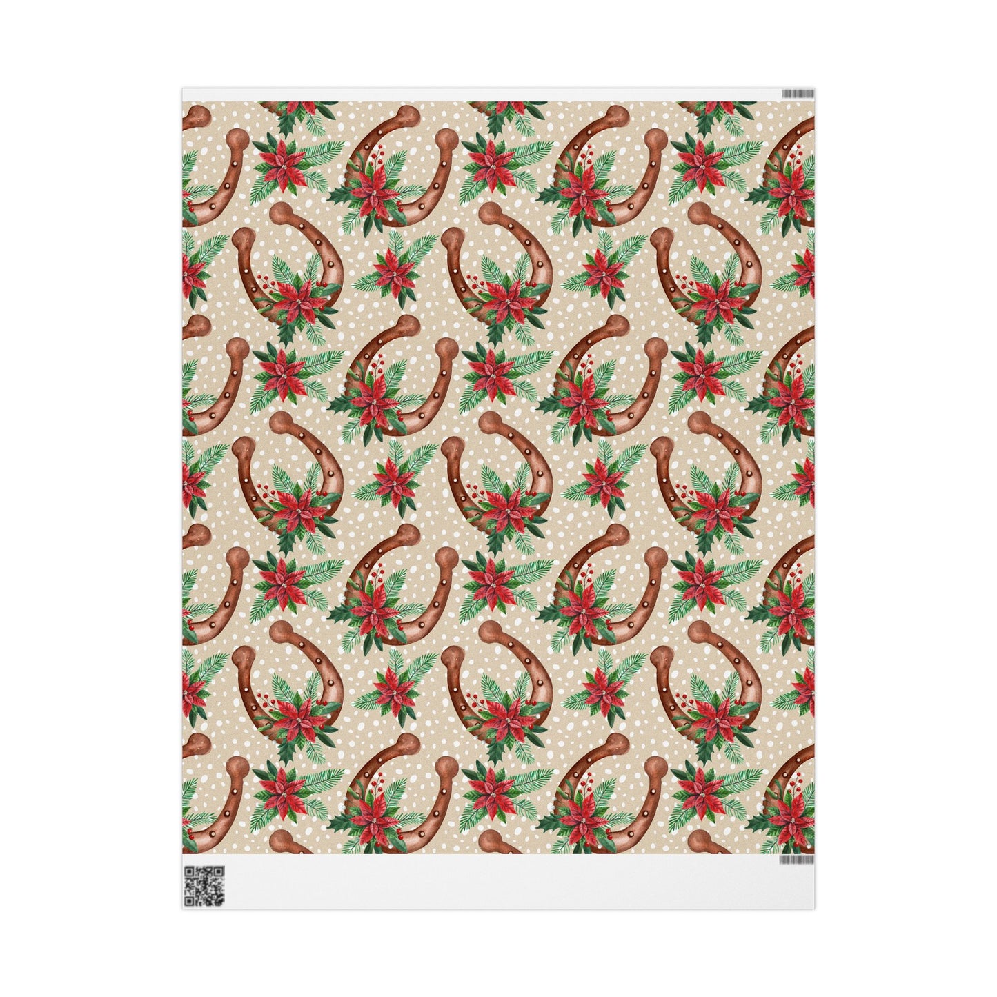 Horse Shoe Christmas Wrapping Paper
