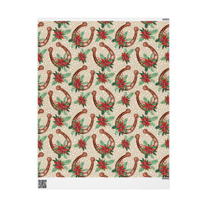 Horse Shoe Christmas Wrapping Paper