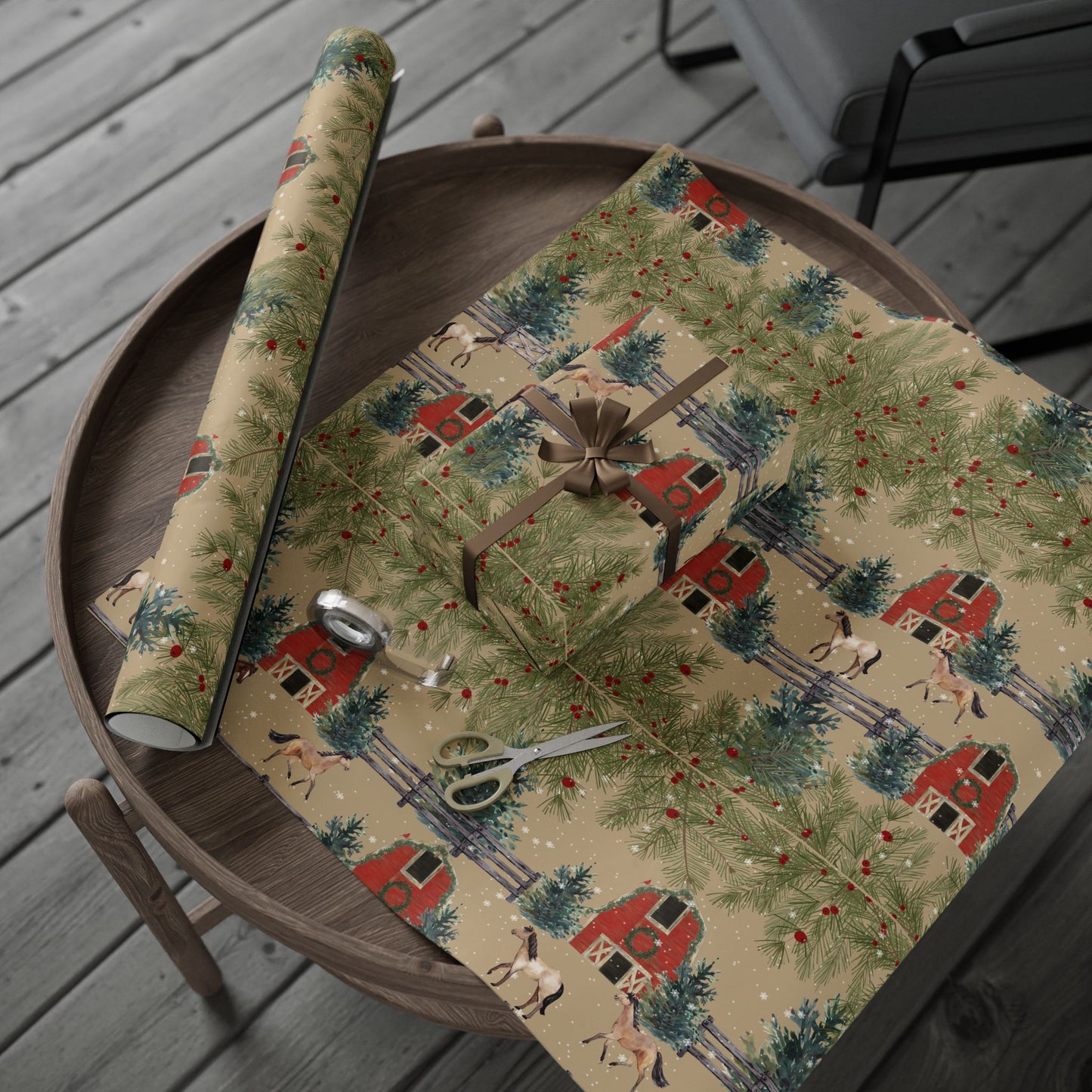 Horse Barn Wrapping Paper