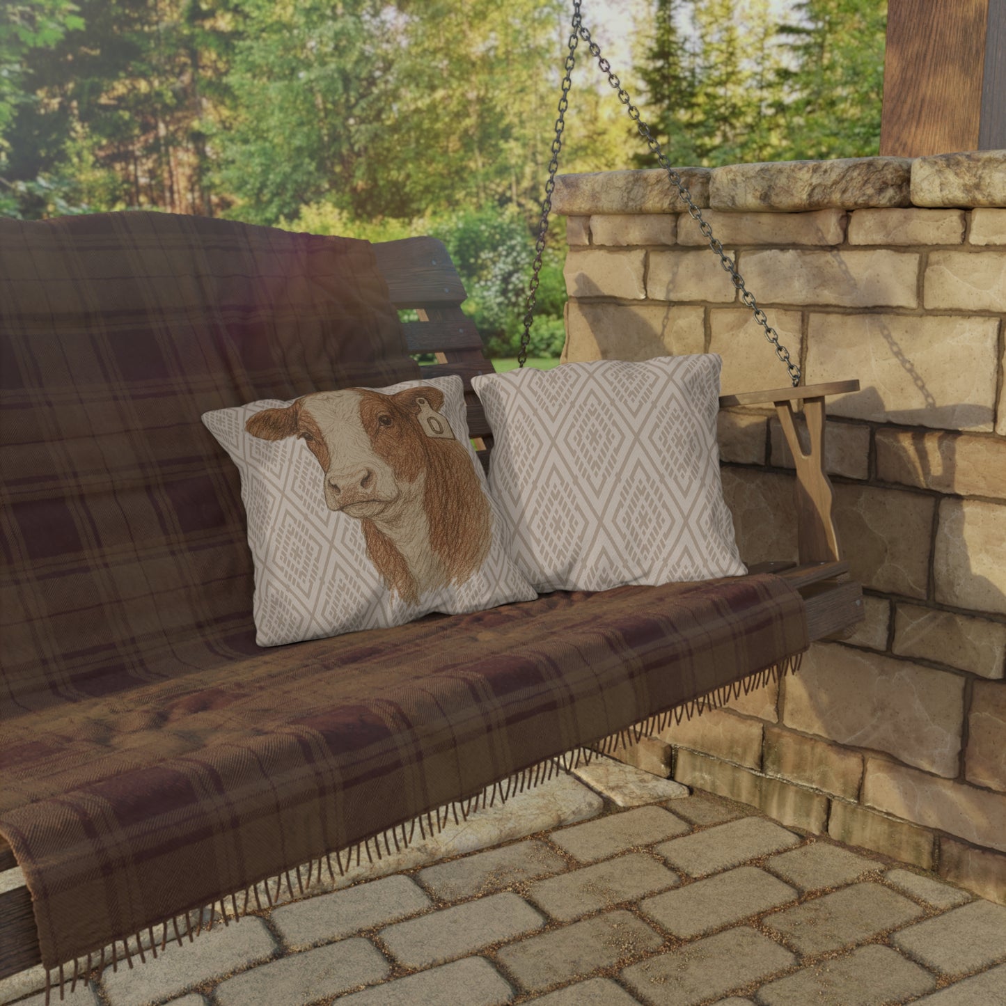 Hereford Mix Patio Pillow
