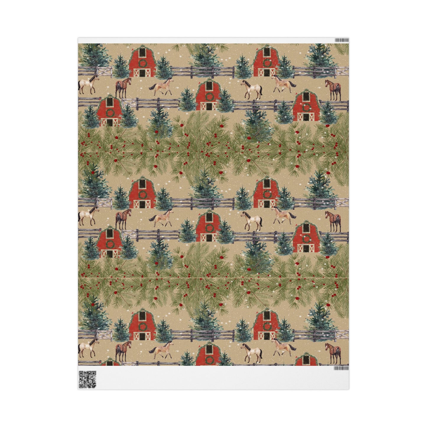 Horse Barn Wrapping Paper