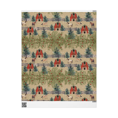 Horse Barn Wrapping Paper