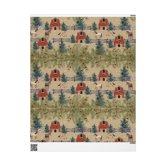 Horse Barn Wrapping Paper
