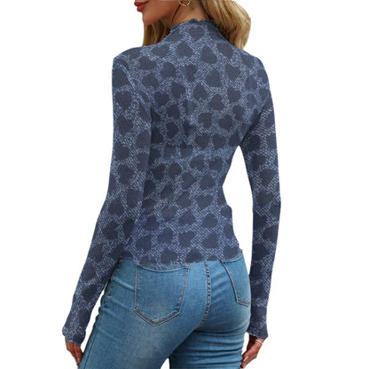 Denim Heart Mesh