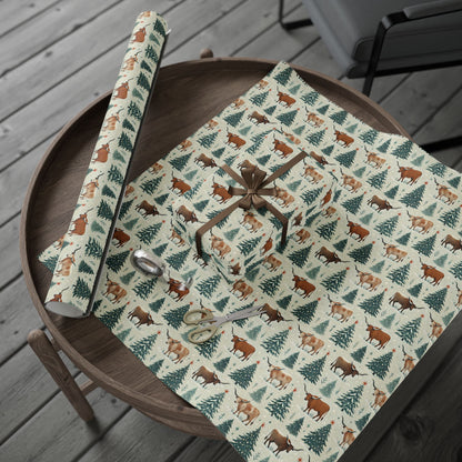 Longhorn Christmas Wrapping Paper