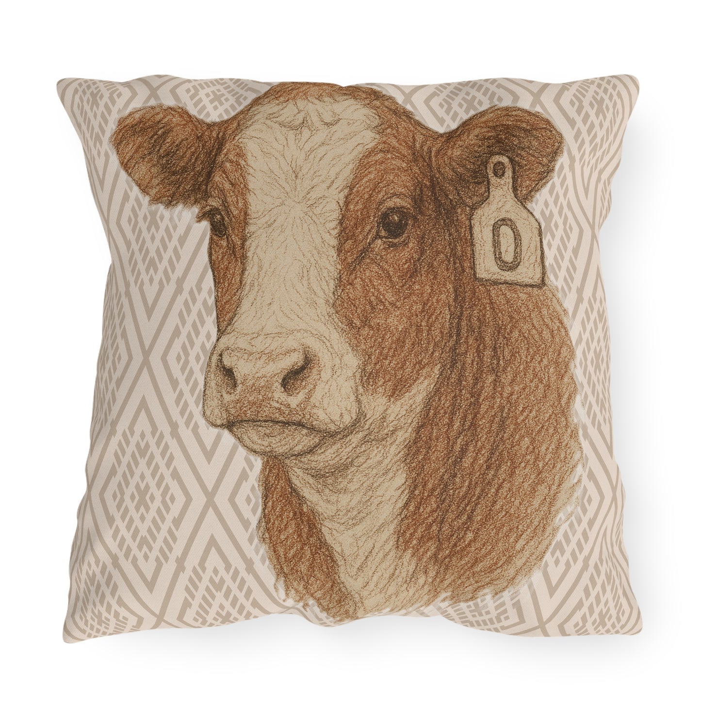 Hereford Mix Patio Pillow