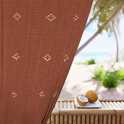 Orange Daze Aztec Curtains