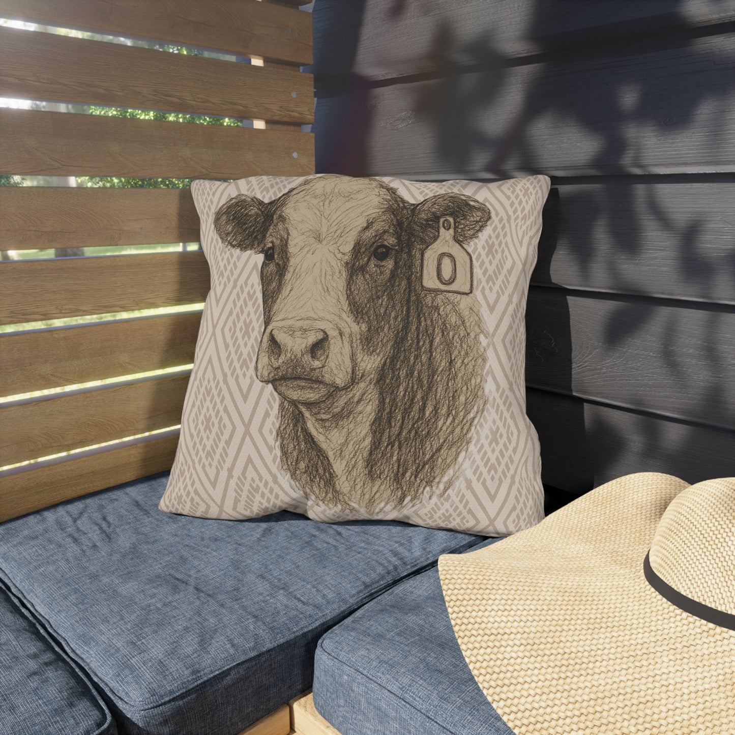 Baldie Patio Pillow