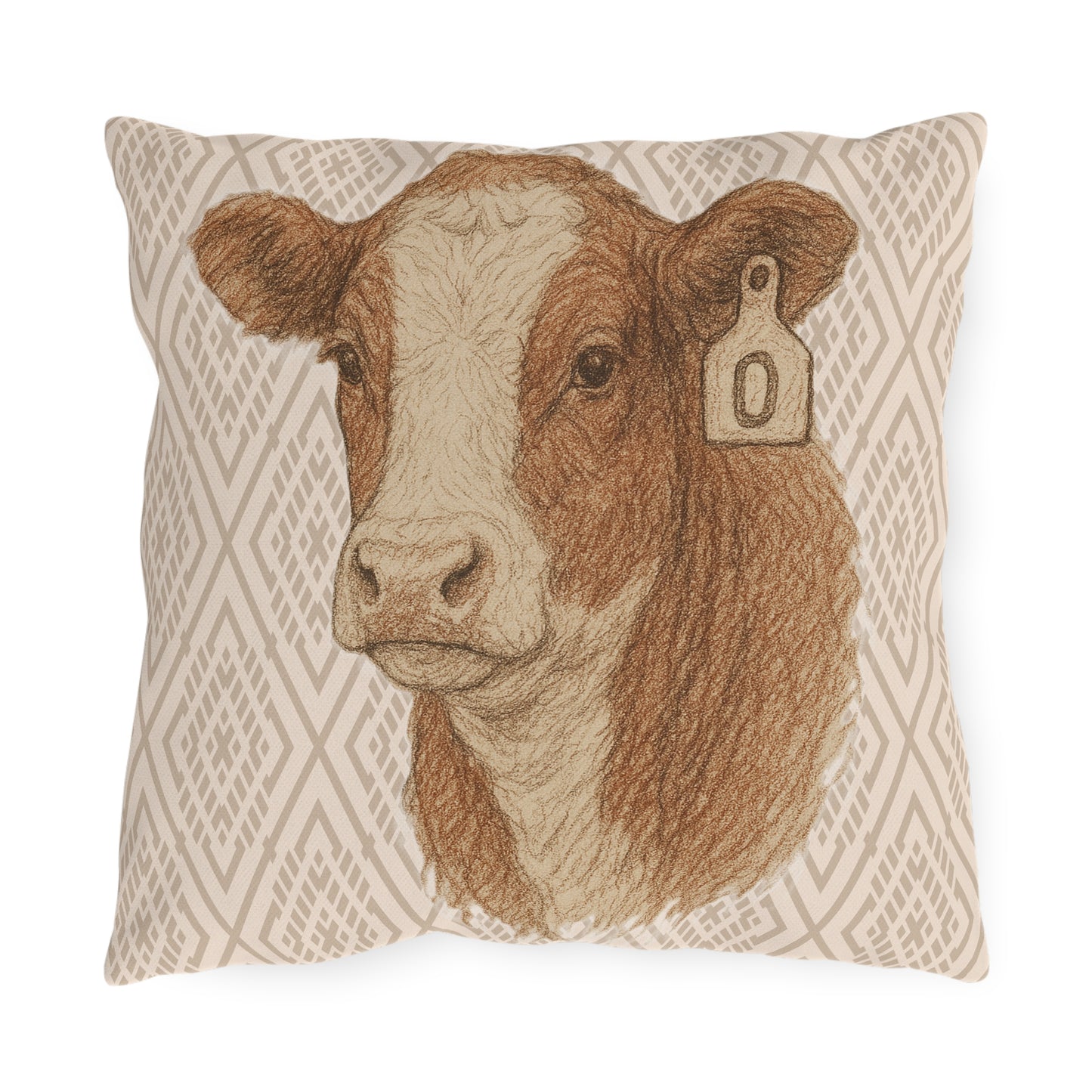Hereford Mix Patio Pillow