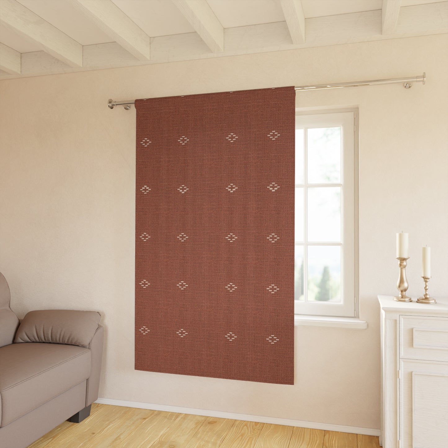 Orange Daze Aztec Curtains