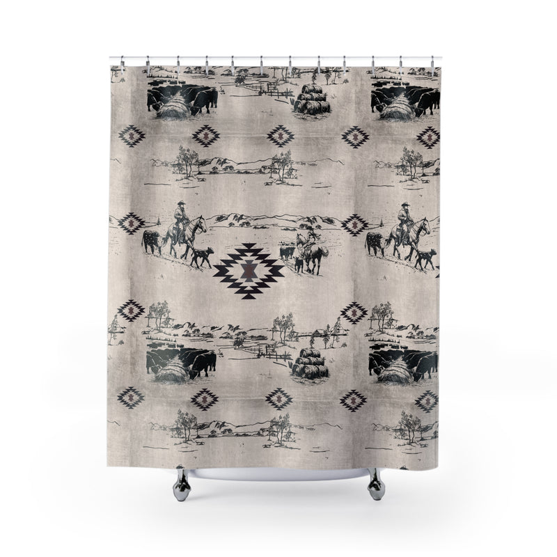 Frontier Frost Shower Curtain