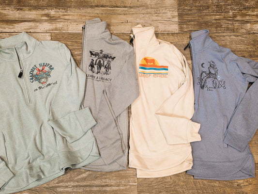Textured Look Quarter Zip