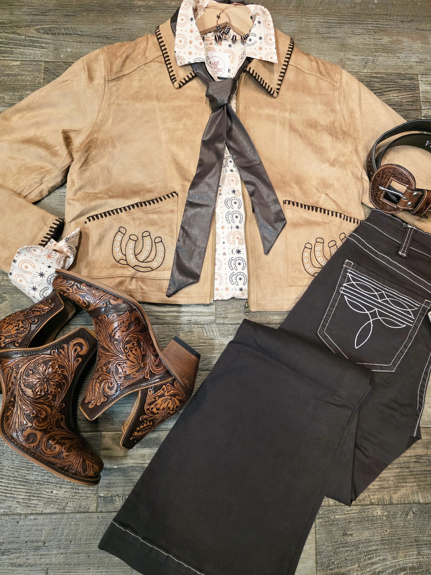 Brown Bootstitch Jeans