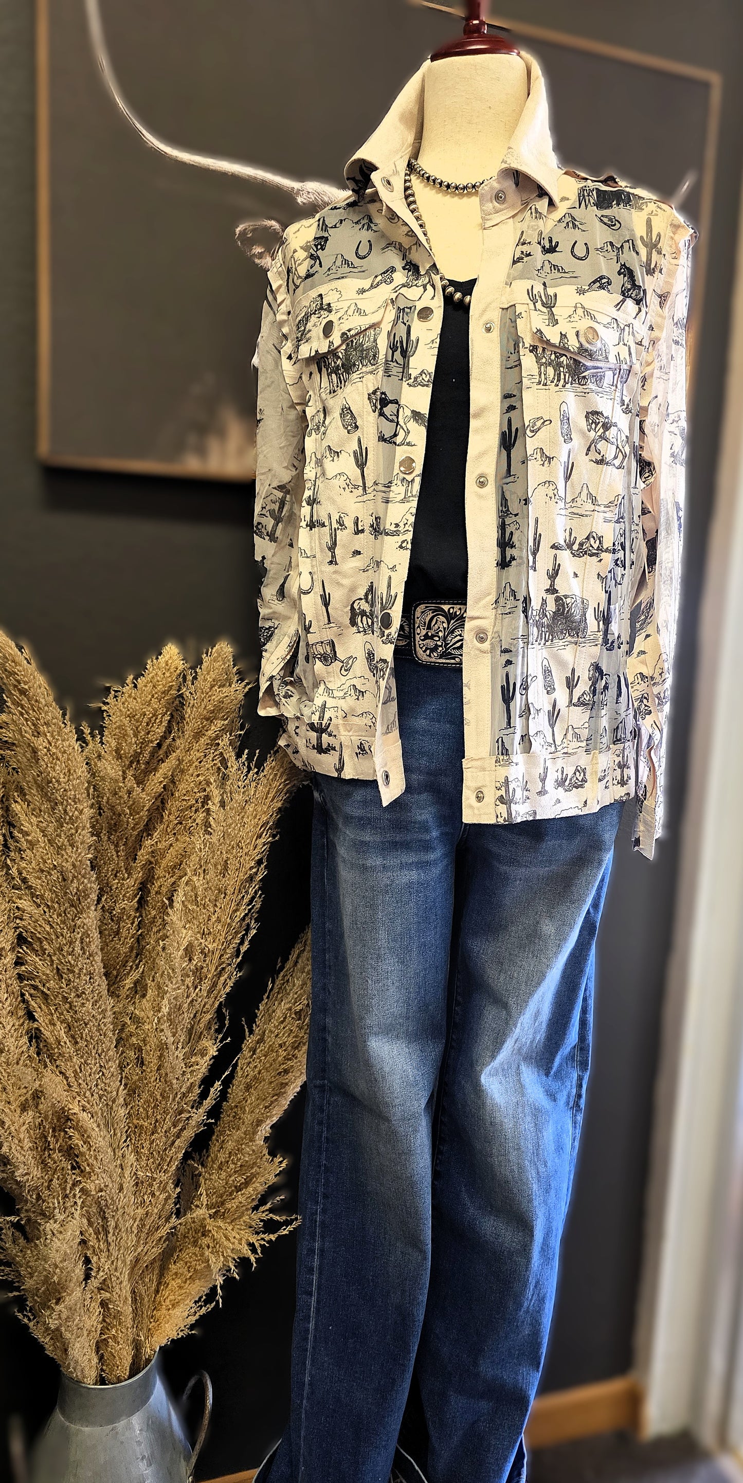 Old West Black Mesh Jacket