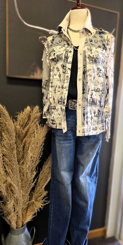 Old West Black Mesh Jacket