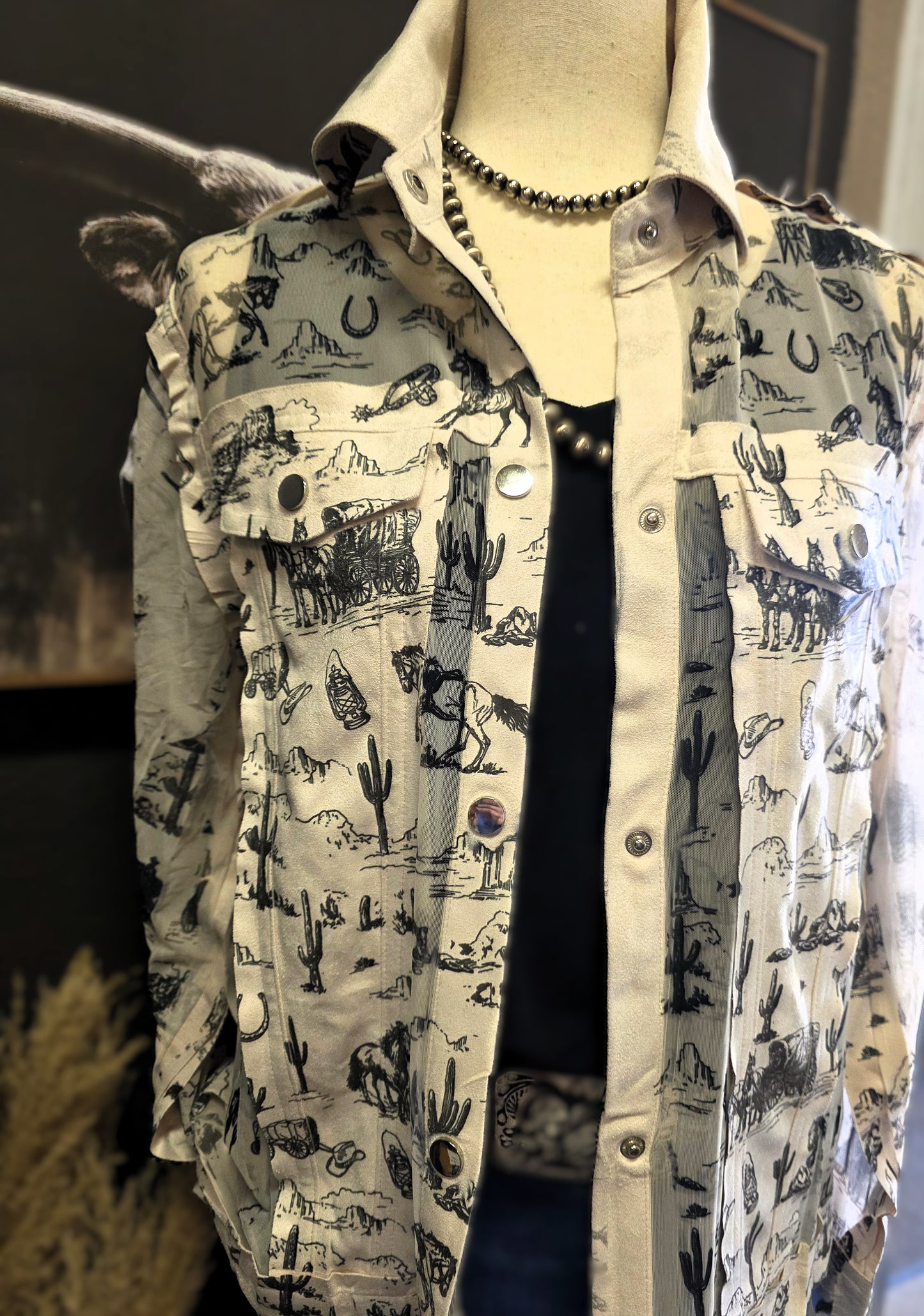 Old West Black Mesh Jacket