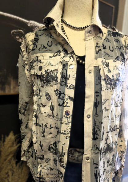 Old West Black Mesh Jacket