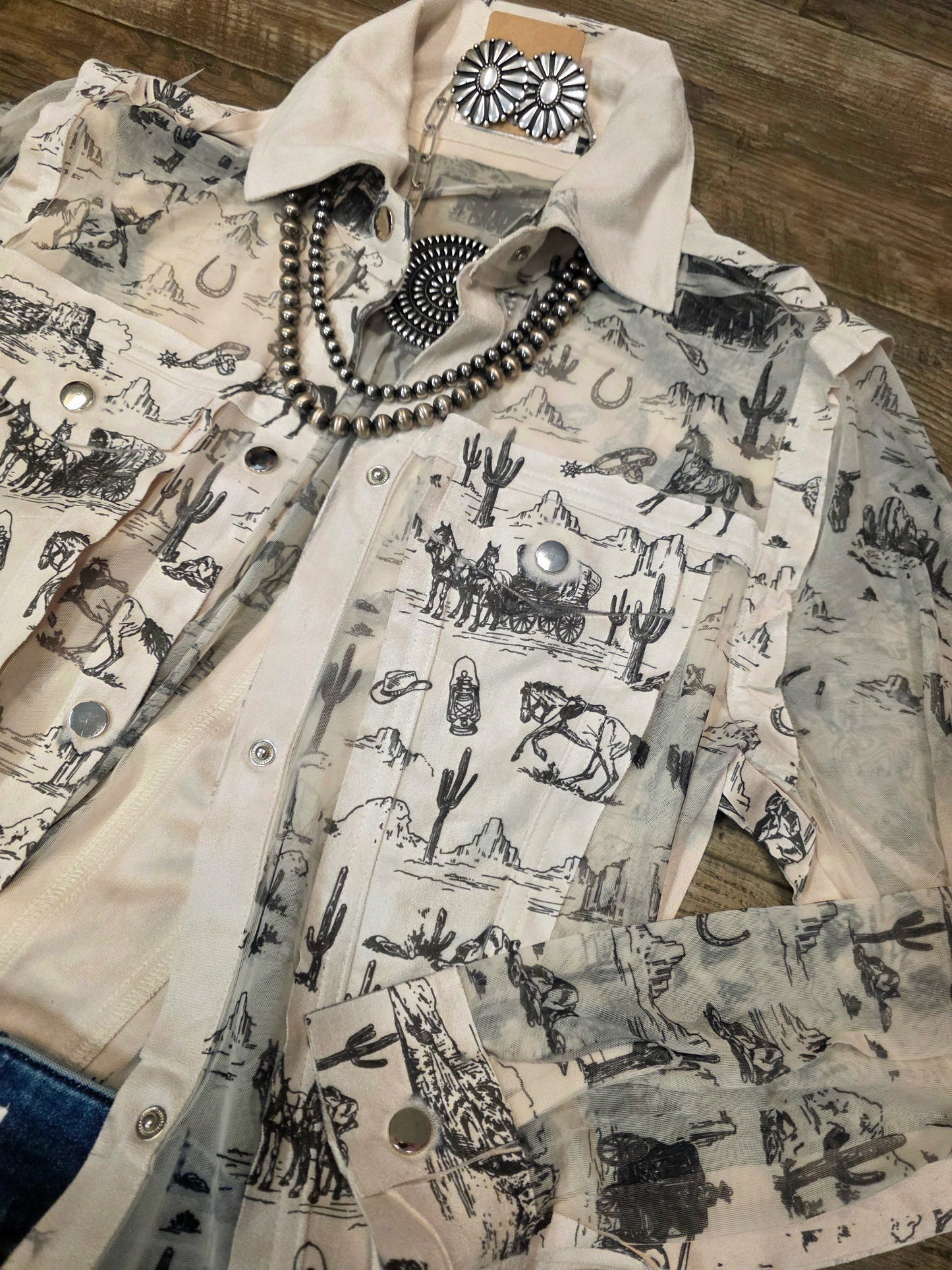 Old West Black Mesh Jacket