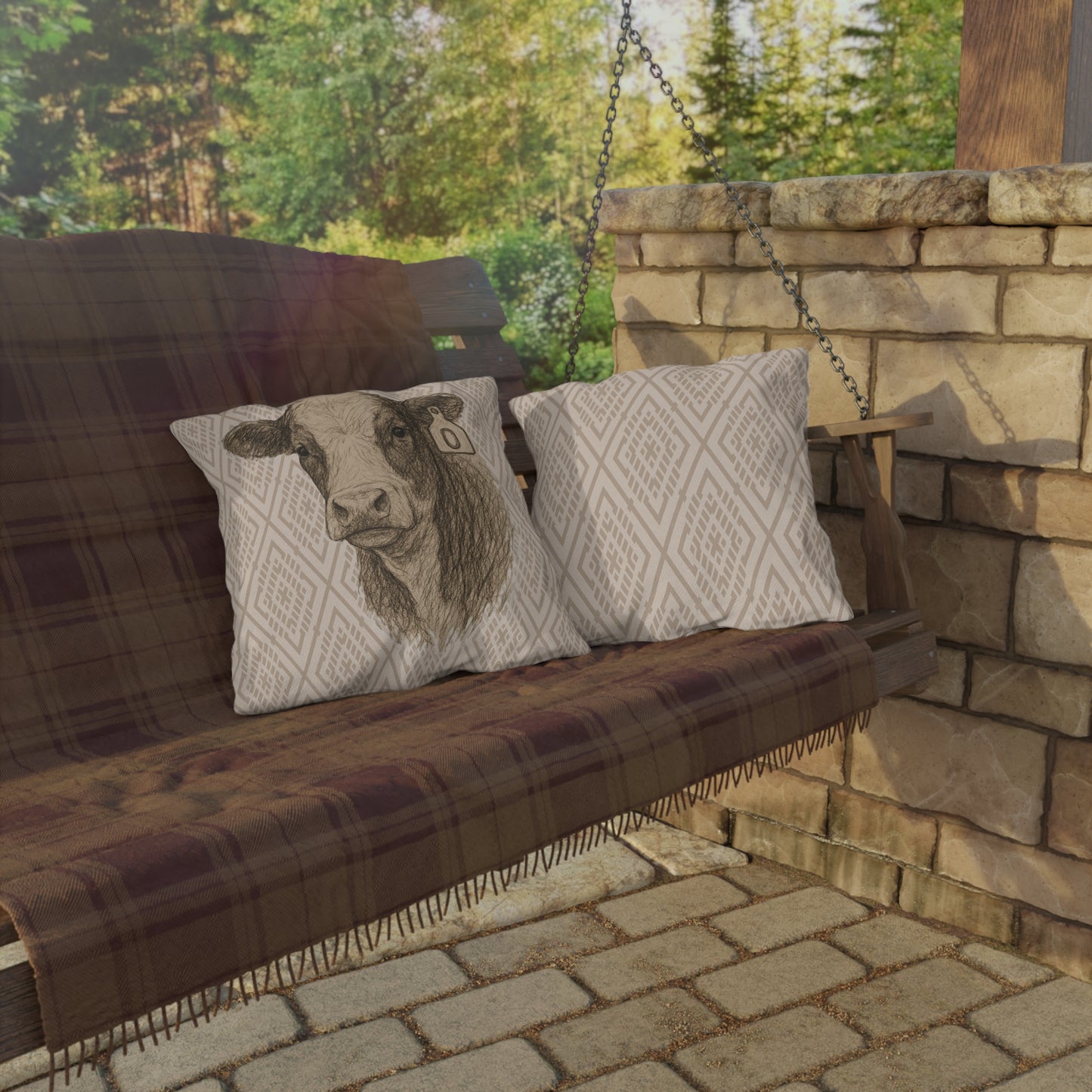 Baldie Patio Pillow