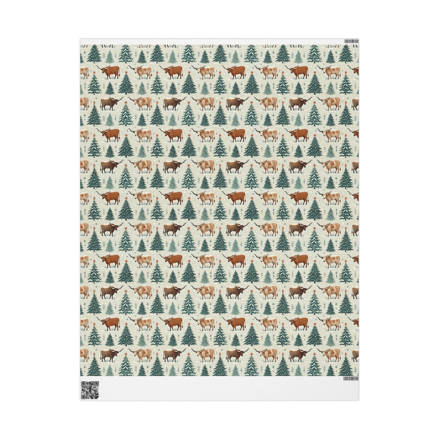 Longhorn Christmas Wrapping Paper