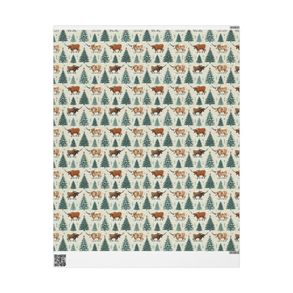 Longhorn Christmas Wrapping Paper