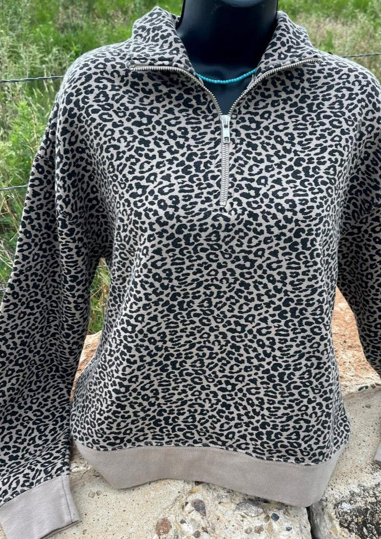 Leopard Lady Quarter Zip