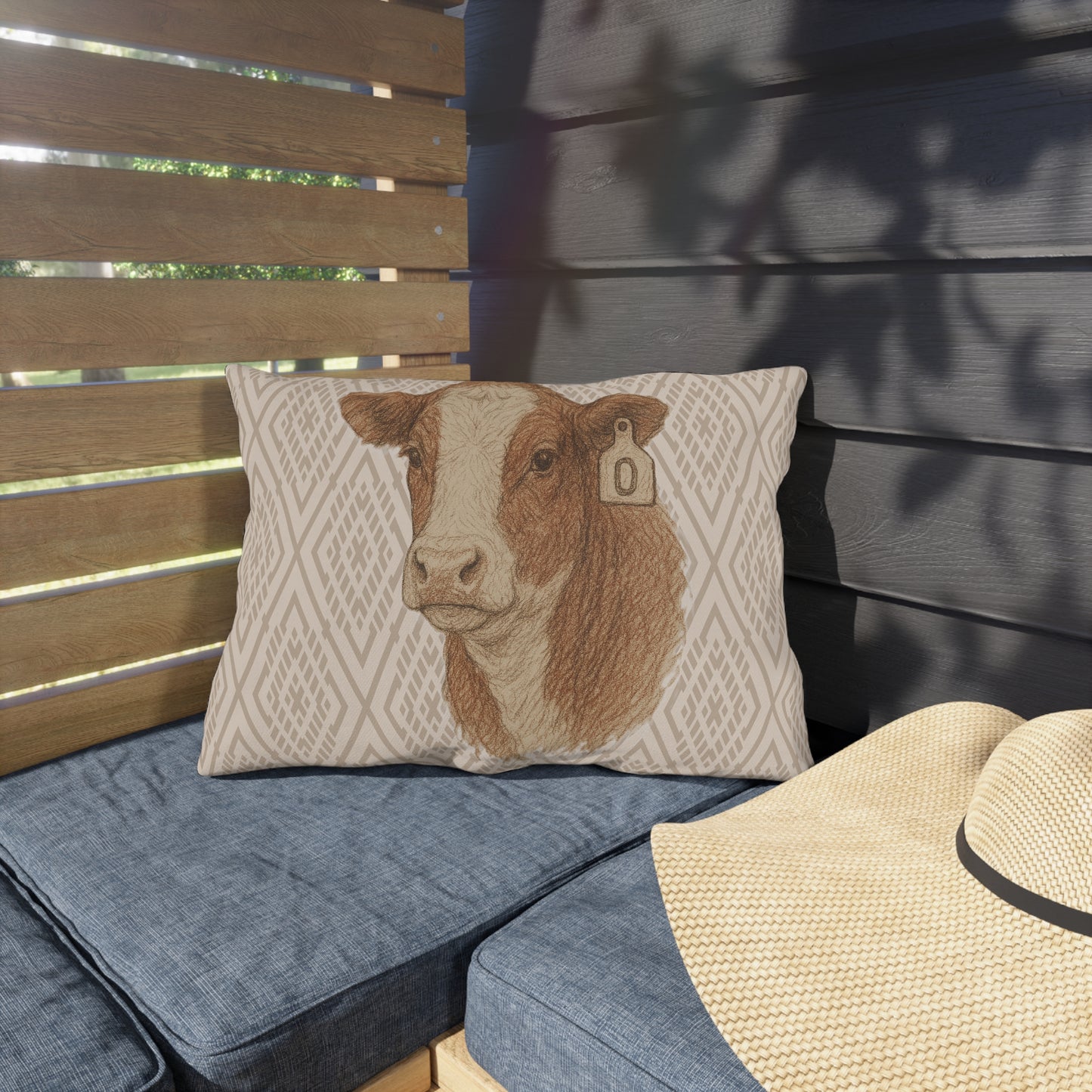Hereford Mix Patio Pillow