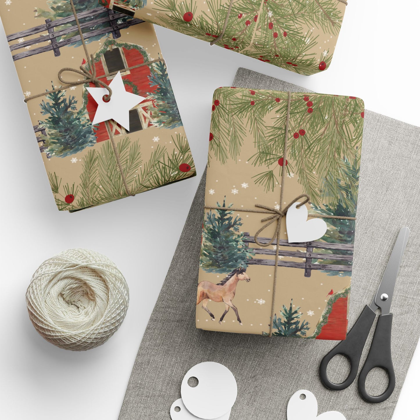 Horse Barn Wrapping Paper