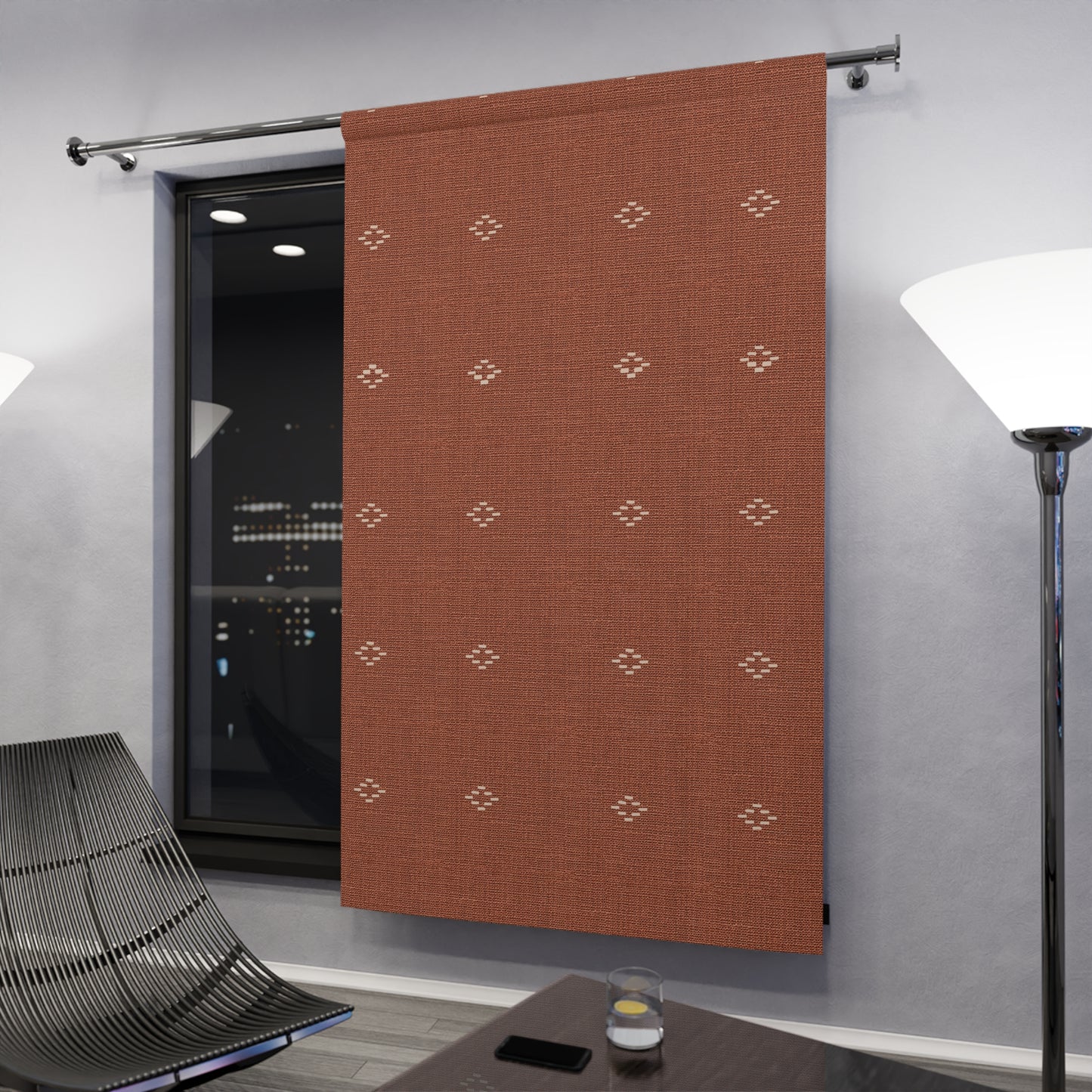 Orange Daze Aztec Curtains