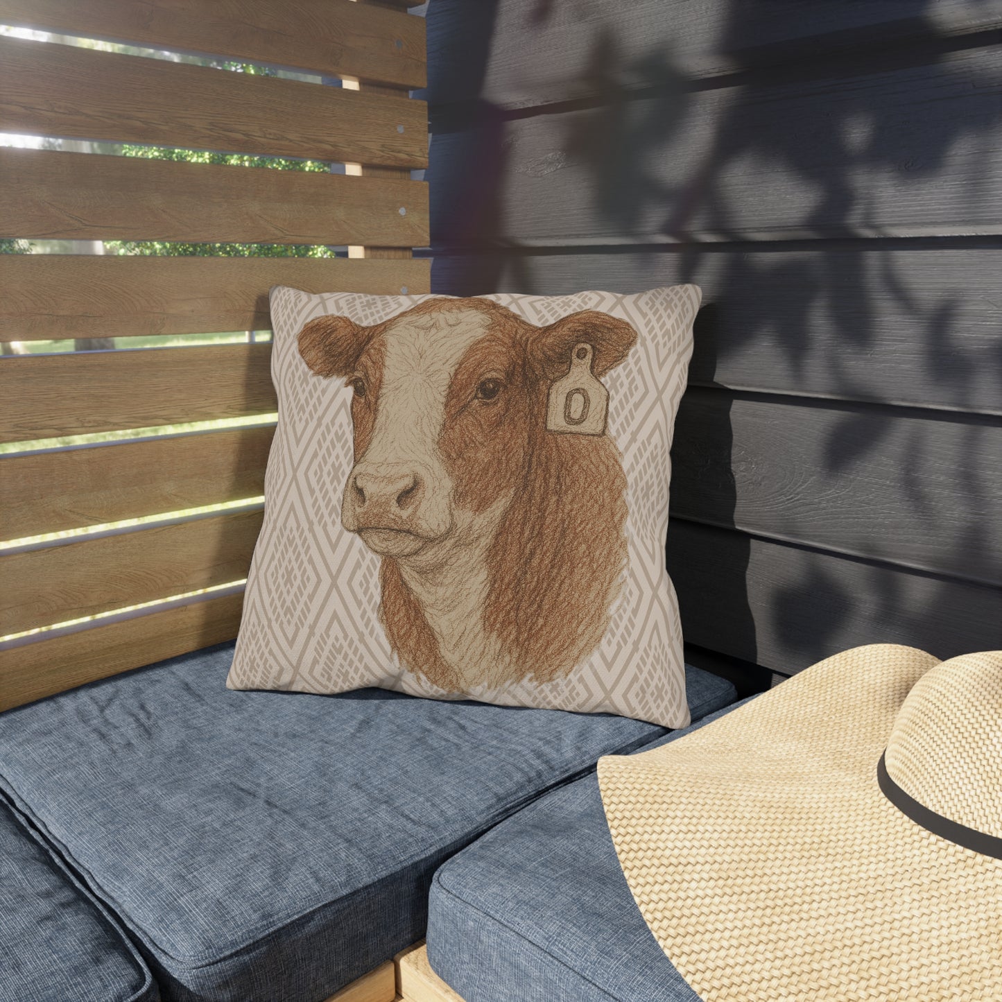Hereford Mix Patio Pillow