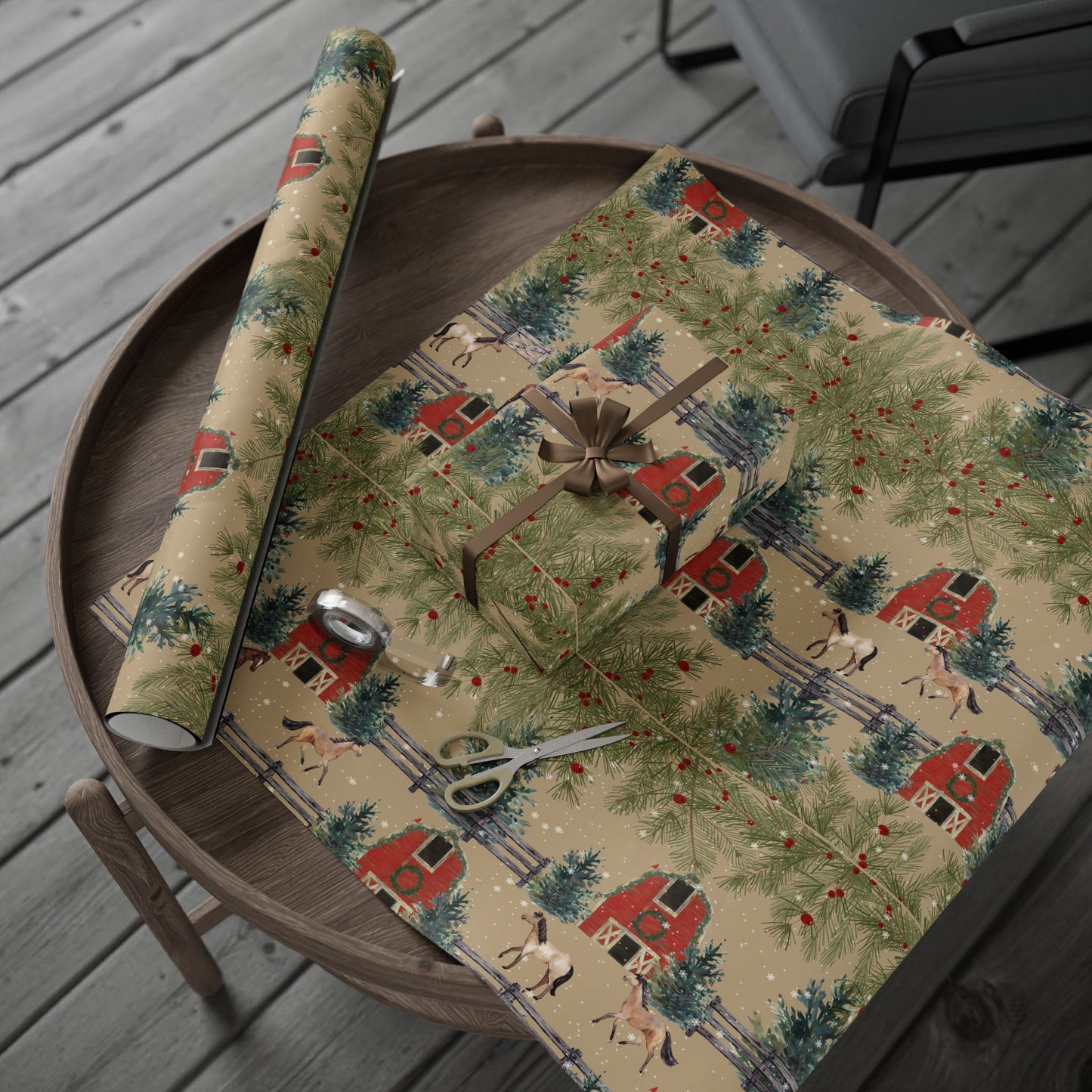 Horse Barn Wrapping Paper
