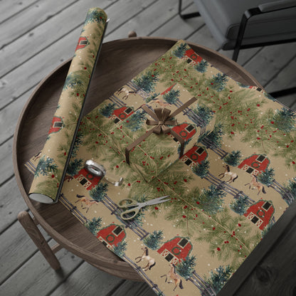 Horse Barn Wrapping Paper