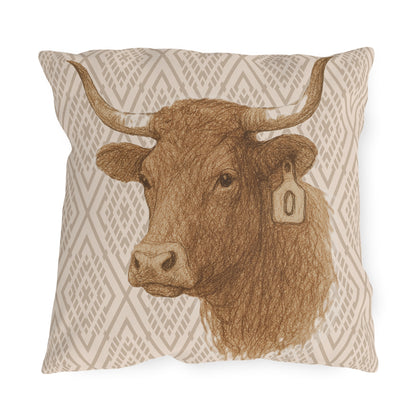 Longhorn Patio Pillow