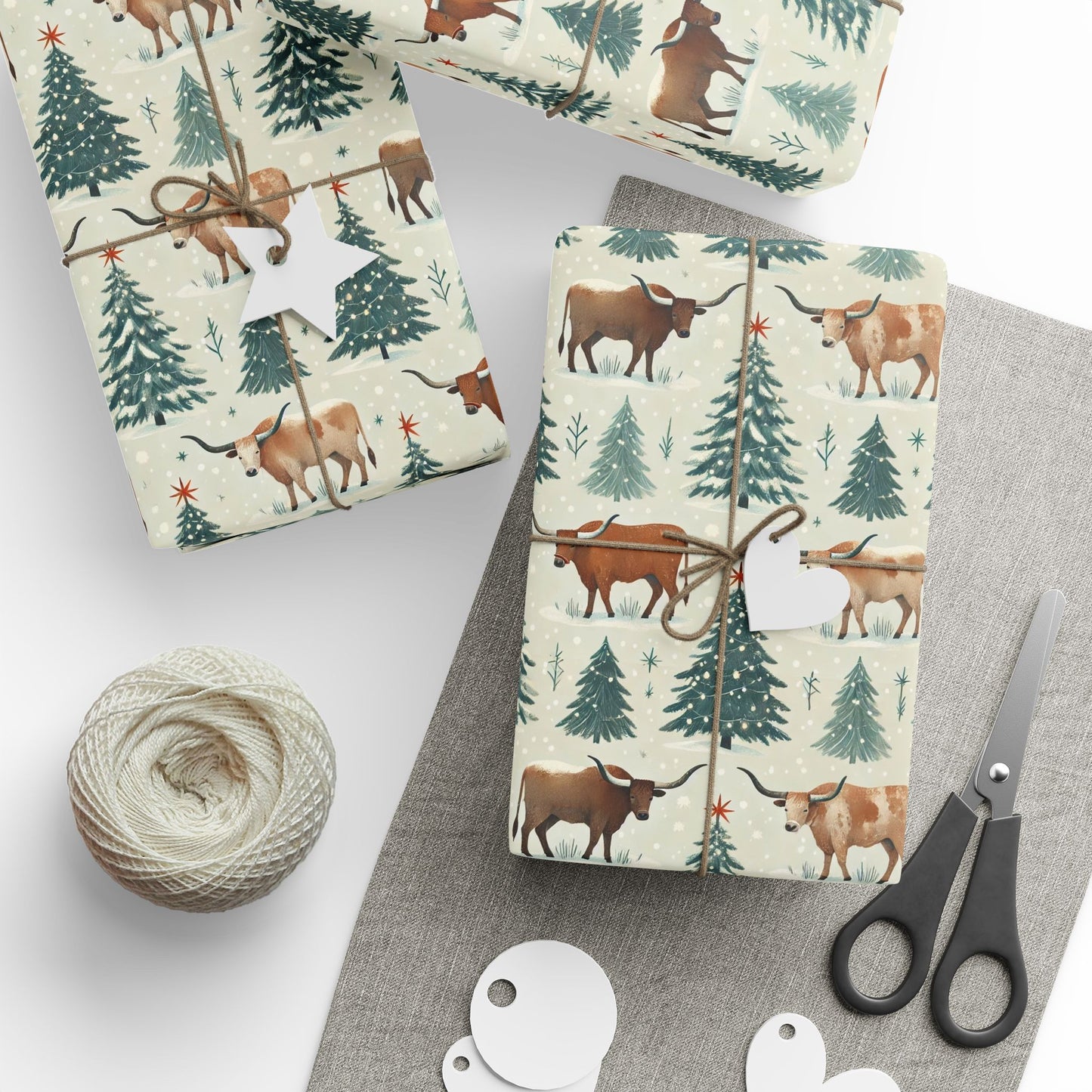 Longhorn Christmas Wrapping Paper