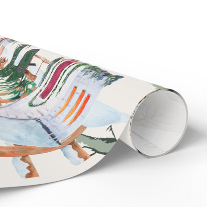 Church Tractor Christmas Wrapping Paper