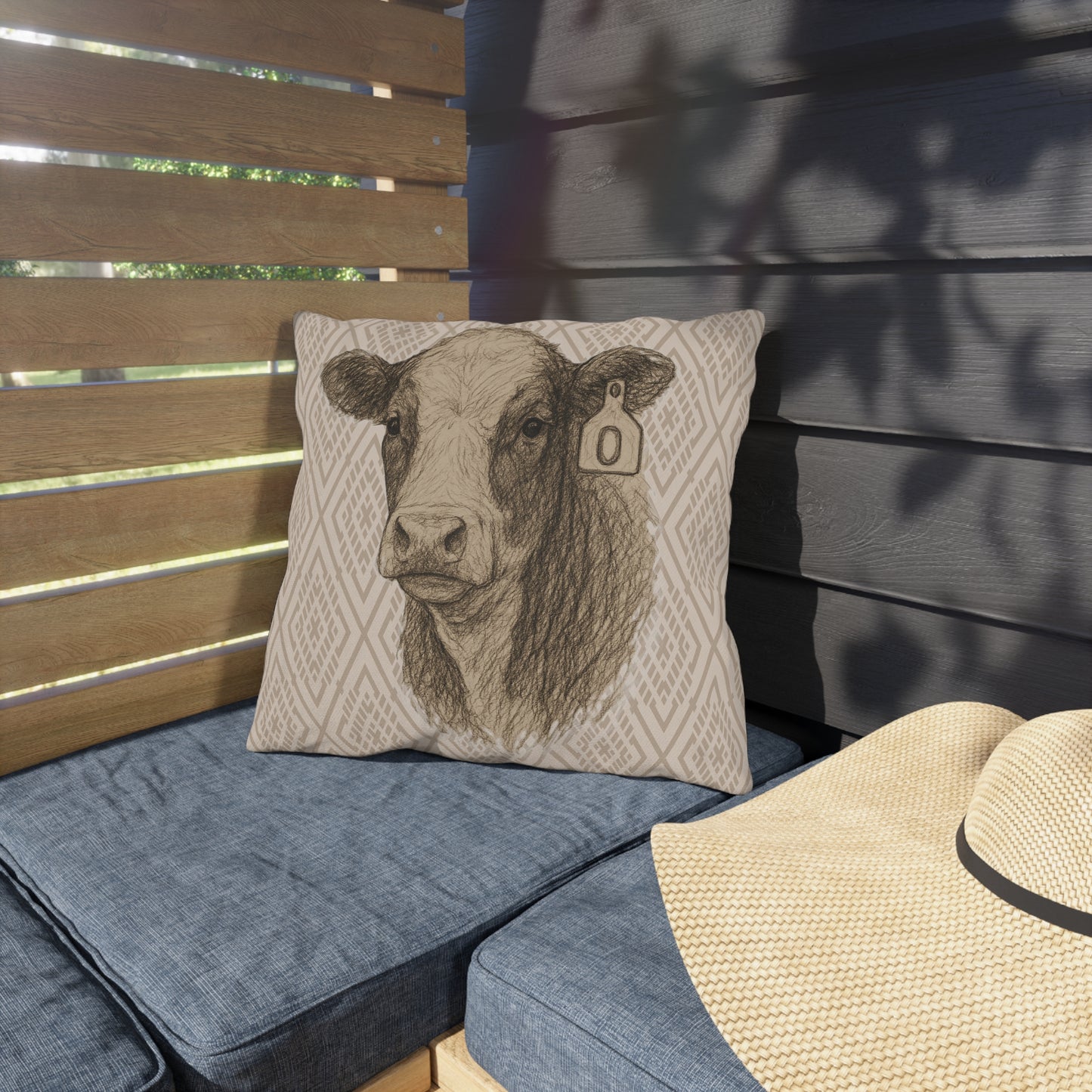 Baldie Patio Pillow