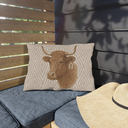 Longhorn Patio Pillow