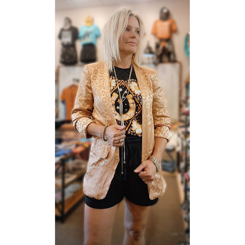 Taupe Leopard Blazer