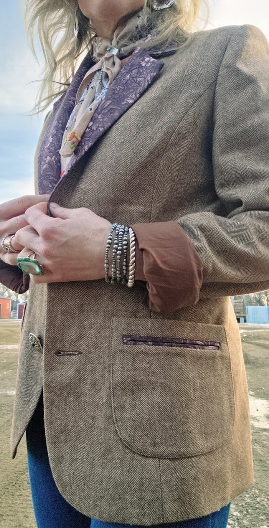 Tooled Tweed Blazer