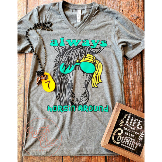 Horsin Around Vneck