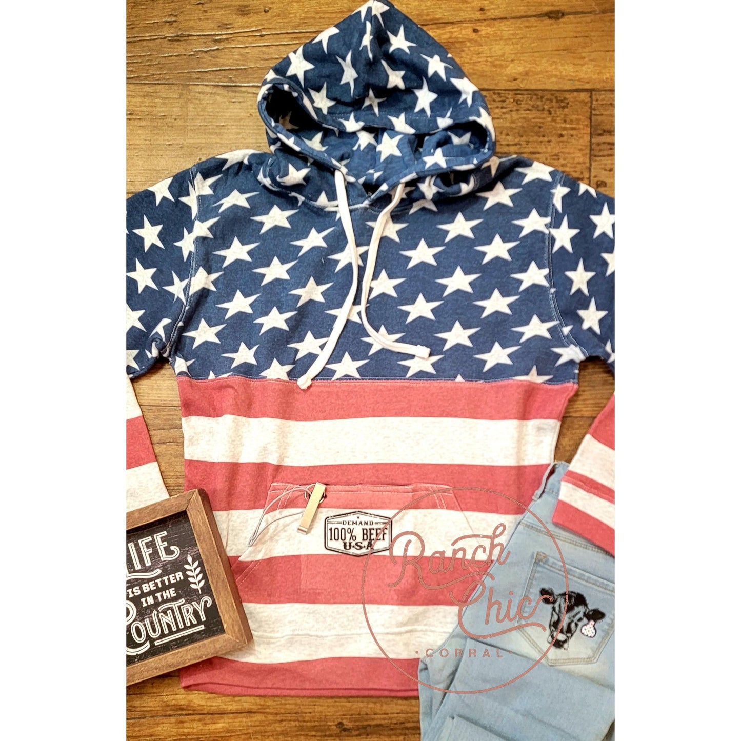 USA Koozie Beef Hoodie