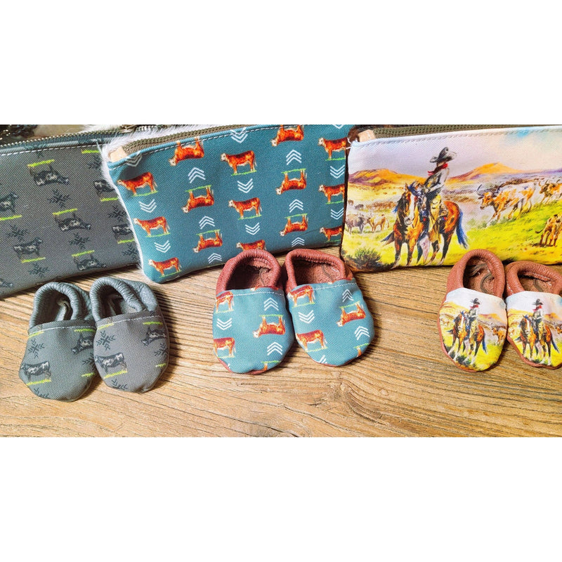 Cow Kids Mocs